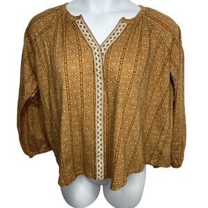 DR2 by Daniel Rainn Womens XL XLARGE Peasant‎ Long Sleeve Cotton Knit Blouse